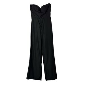 Rampage Black Strapless Tie Back Wide Leg Jumpsuit M